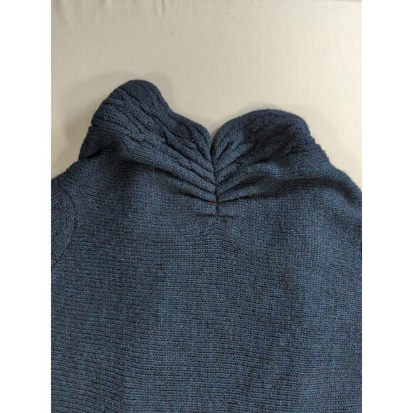 Elsaradi Italy M Blue Alpaca Wool Blend Knit Open Front Cardigan Sweater - Picture 11 of 11
